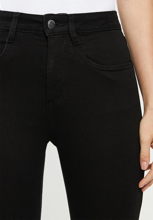 Cotton On - Mid rise cropped super stretch - black