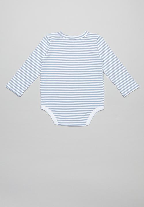 Cotton On - The long sleeve bodysuit - white & blue