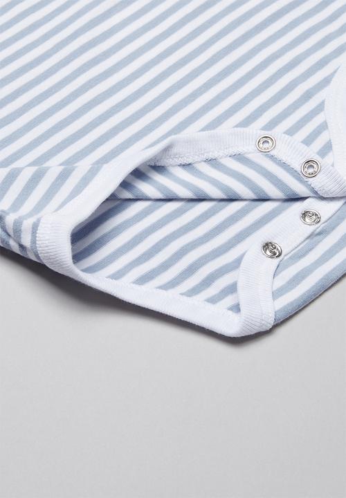 Cotton On - The long sleeve bodysuit - white & blue