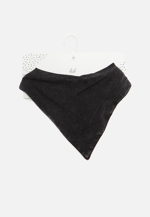 Cotton On - Cody bandana bib - black