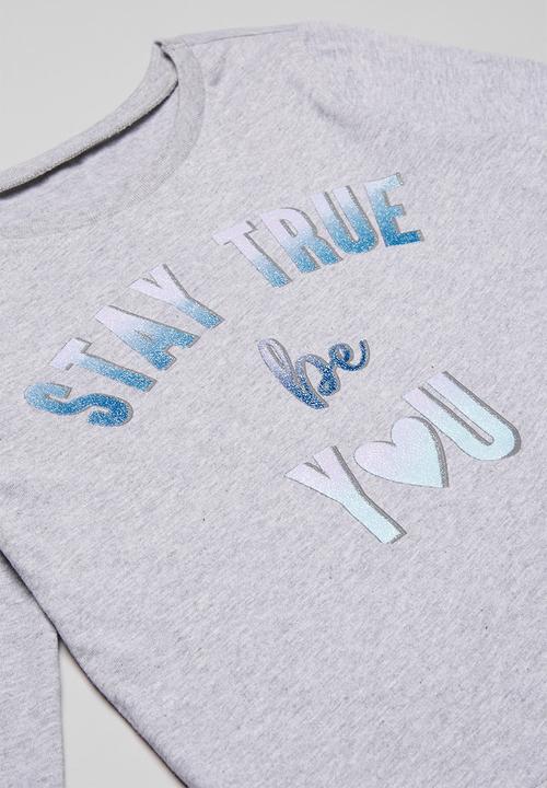 Pop Candy - 3 pack printed tee - white/grey/blue