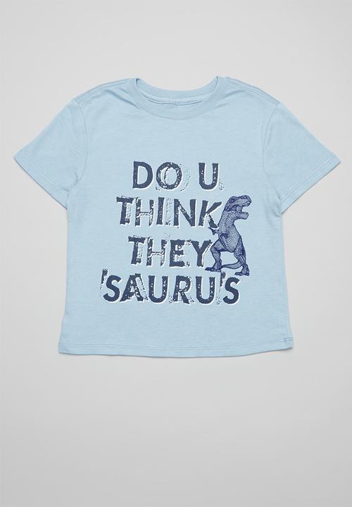 Pop Candy -  3 Pack dino tee - white/grey/blue