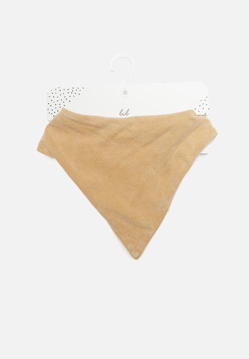 Cotton On - Cody bandana bib - beige 