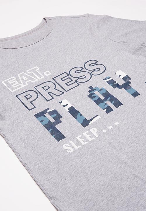 Rebel Republic - Boys gaming pyjama  - grey/navy