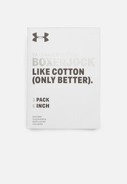 Under Armour - Charged 6-inch 3 pack boxers - white