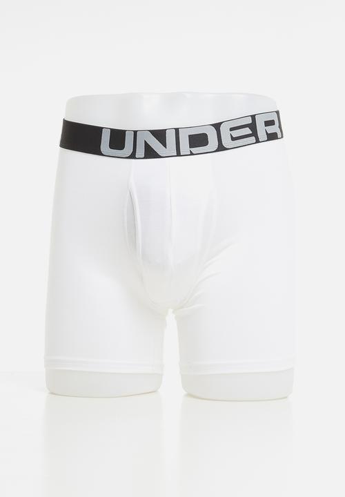 Under Armour - Charged 6-inch 3 pack boxers - white
