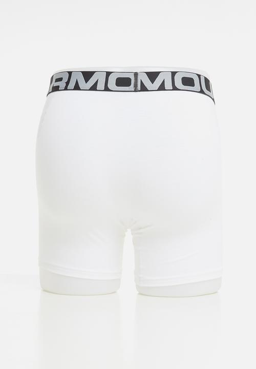 Under Armour - Charged 6-inch 3 pack boxers - white