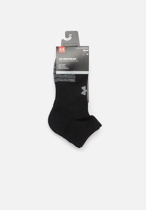 Under Armour - Heatgear lowcut 3 pack socks - black & grey