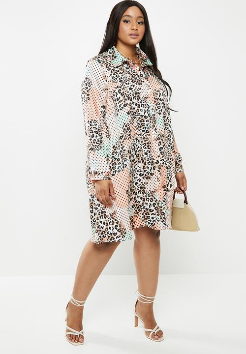 Glamorous - Plus leopard tunic - multi