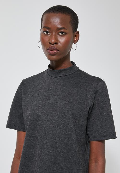 Superbalist - Hi neck shift dress - grey