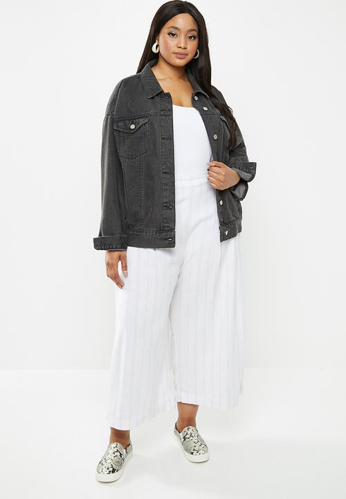 Cotton On - Curve luna button culotte - jasmine stripes