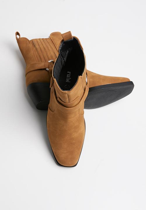 Cotton On - Tara square toe harness boot - tan
