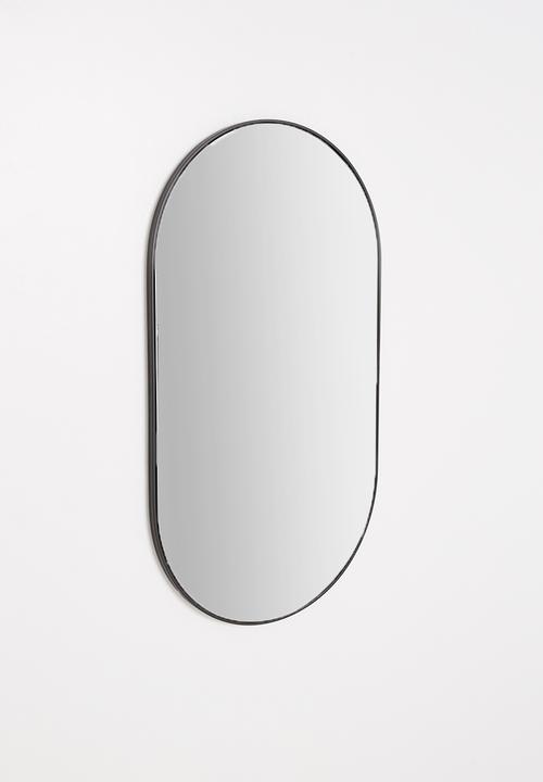 Sixth Floor - Arlo oval mirror - black