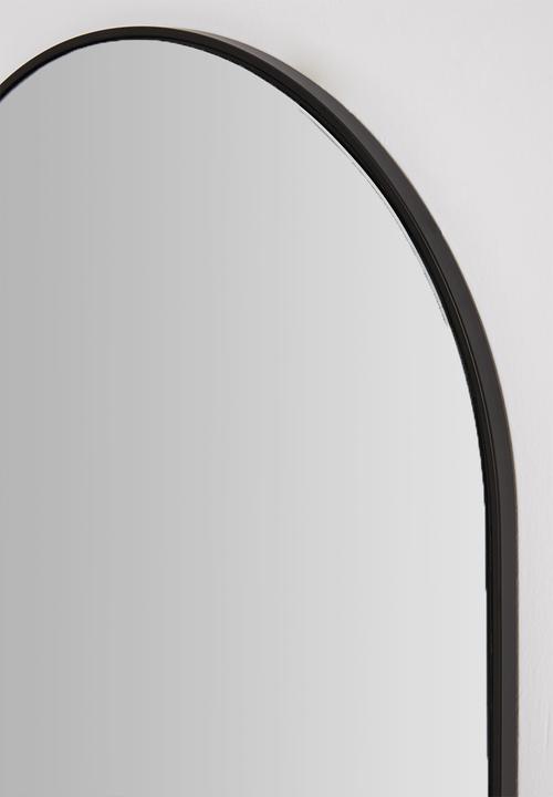 Sixth Floor - Arlo oval mirror - black