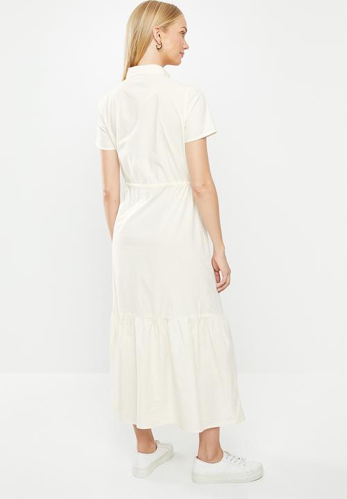 Jacqueline de Yong - Villads short sleeve dress - cream 