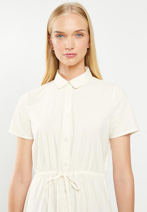 Jacqueline de Yong - Villads short sleeve dress - cream 
