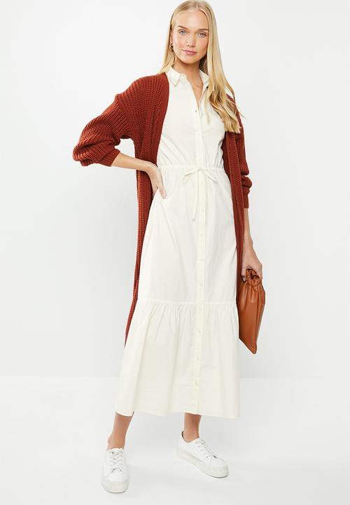 Jacqueline de Yong - Villads short sleeve dress - cream 