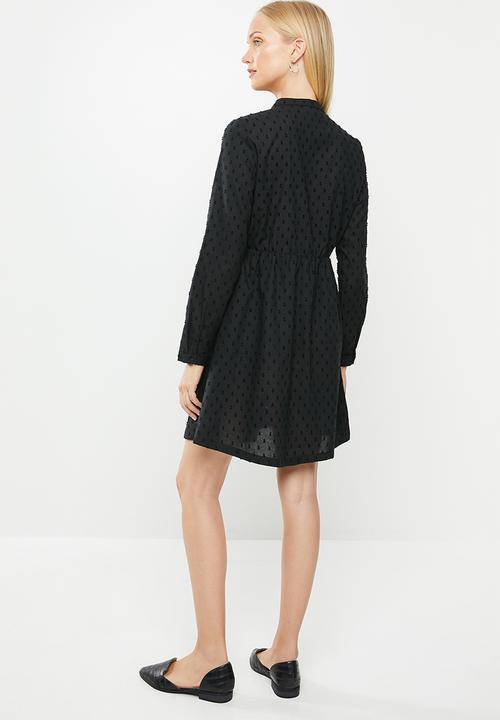 Jacqueline de Yong - May long sleeve short dress - black 