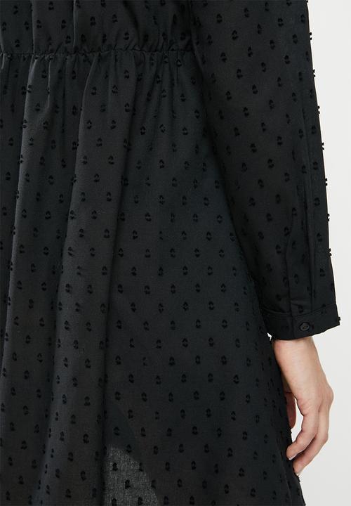Jacqueline de Yong - May long sleeve short dress - black 
