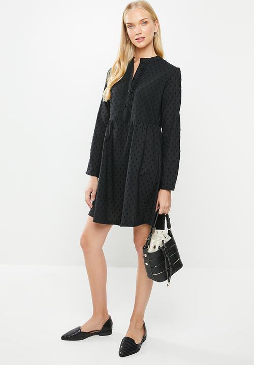 Jacqueline de Yong - May long sleeve short dress - black 