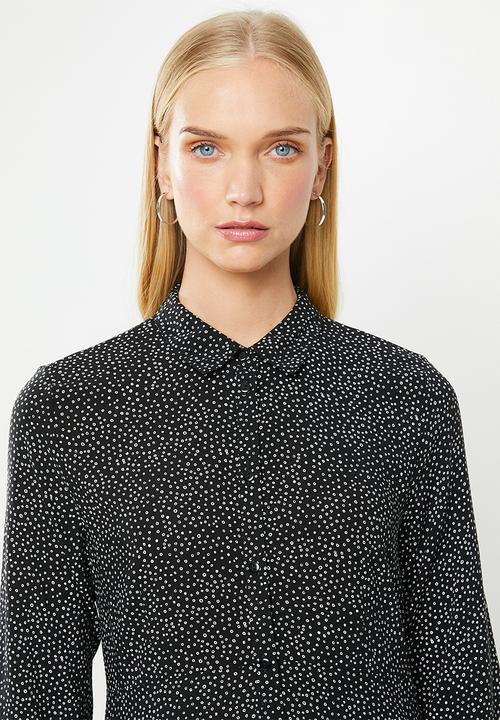 Jacqueline de Yong - Ollie 7/8 shirt dress - black & white