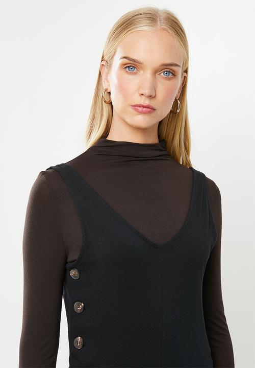 Jacqueline de Yong - Saki button jumpsuit - black