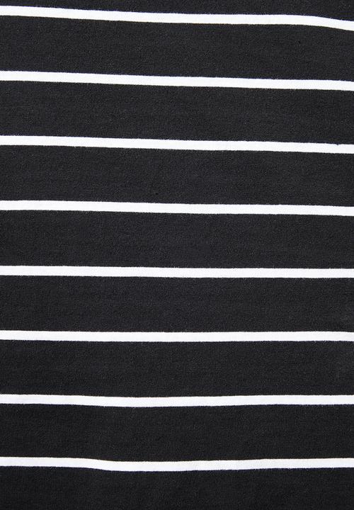 Superbalist - Stripe crew neck tee - black & white