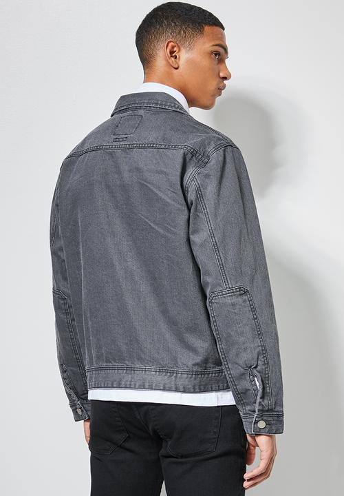 Superbalist - Zip through denim trucker jacket - grey