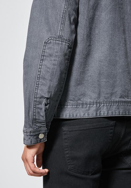 Superbalist - Zip through denim trucker jacket - grey