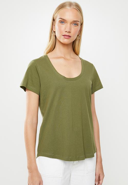 Cotton On - The one scoop tee - khaki 
