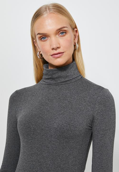 Superbalist - Poloneck midi dress - grey
