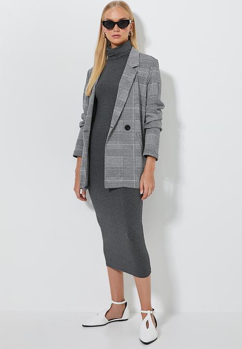 Superbalist - Poloneck midi dress - grey