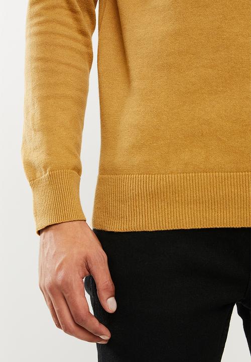 Brave Soul - Turtle knitwear - yellow