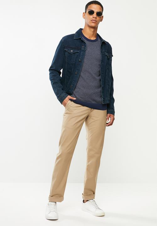 Selected Homme - Braden cot crew neck knit - blue