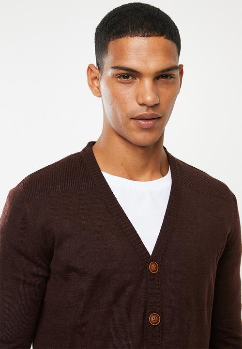 Brave Soul - Ghazelie button up cardi - burgundy