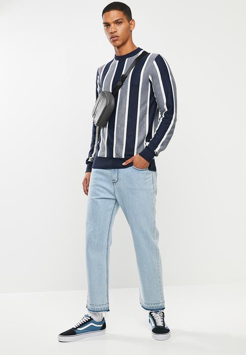 Brave Soul - Lyons vertical stripe crew knitwear - multi