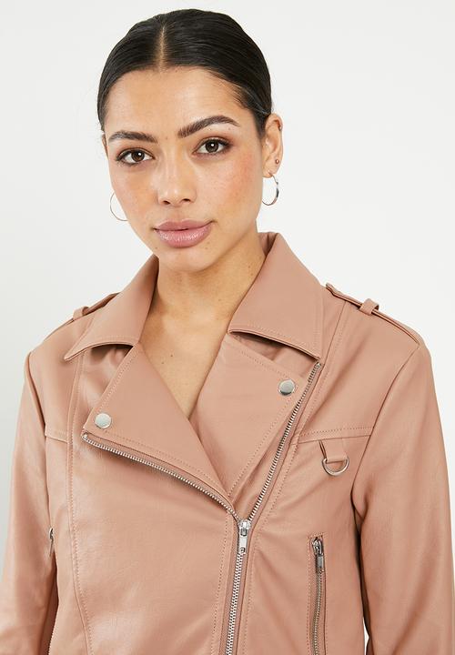 Missguided - Ultimate boxy biker jacket - pink