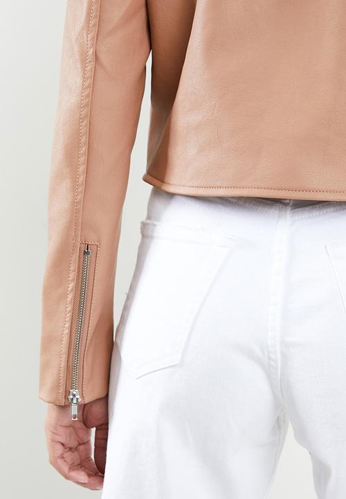 Missguided - Ultimate boxy biker jacket - pink