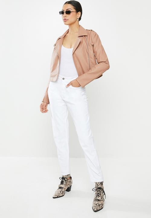 Missguided - Ultimate boxy biker jacket - pink