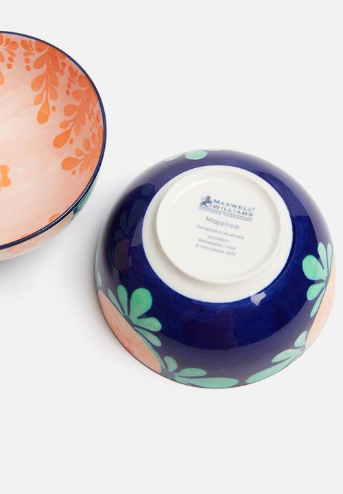 Maxwell & Williams - Majolica snack bowl set of 4 - ink blue