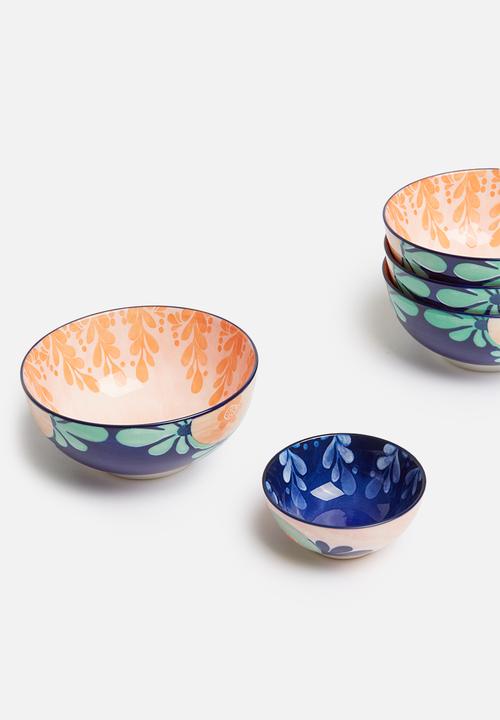 Maxwell & Williams - Majolica snack bowl set of 4 - ink blue