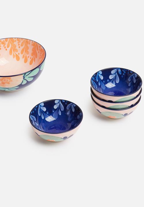 Maxwell & Williams - Majolica dip bowl set of 4 - ink peach