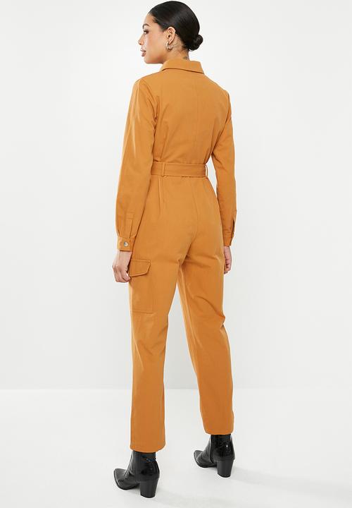 Glamorous - Ginger military jumpsuit - orange 