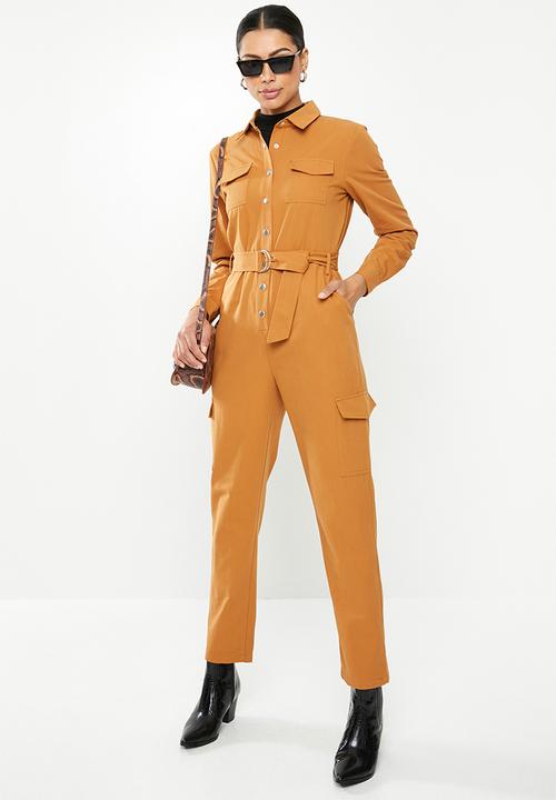 Glamorous - Ginger military jumpsuit - orange 