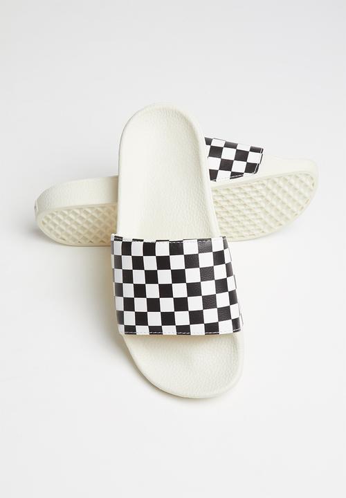 Vans - Checkerboard slide - black & white