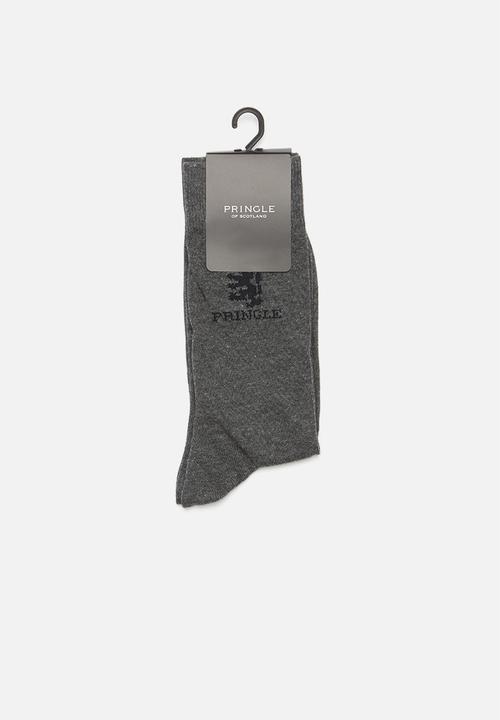 Pringle of Scotland - Leo plain sock - grey