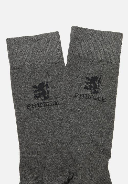 Pringle of Scotland - Leo plain sock - grey