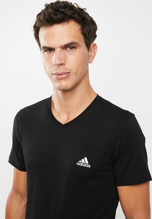 adidas Performance - Adidas short sleeve v-neck tee - black