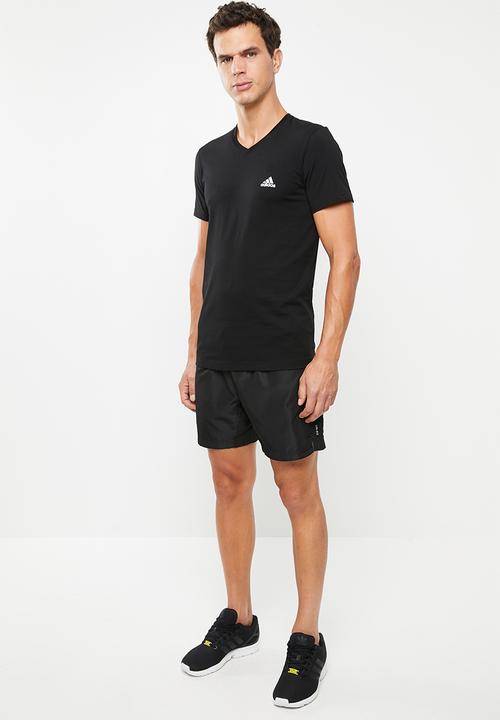 adidas Performance - Adidas short sleeve v-neck tee - black