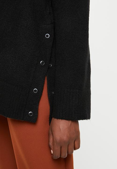 Cotton On - Maternity side button pullover - black